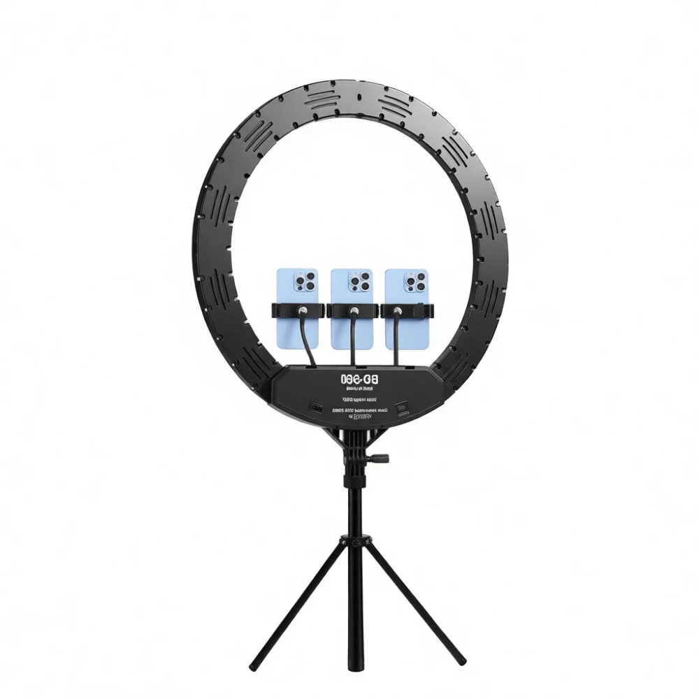 Lighting In Photography - プロフェッショナル22インチリングライト、リモコン調光機能付き、自撮りや動画制作に最適な写真照明機器