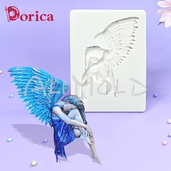 Angel Wings Embossed Silicone Mold Chocolate Fondant Mould DIY Resin Clay Making Model Cake Decorating Supplies Kitchen Bakeware