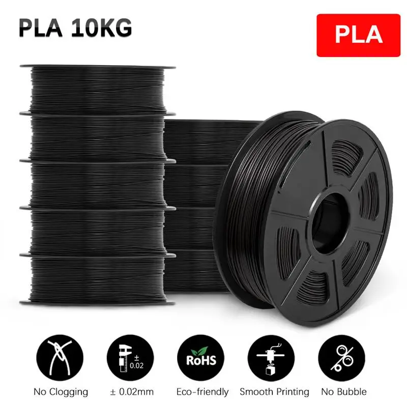 2025 10KG 3D Filament PLA/PLA PLUS/PETG/Easy ABS Filamnet 1.75mm 10Roll 1KG Neatly Wound 3D Printer Filament for 3D Printer