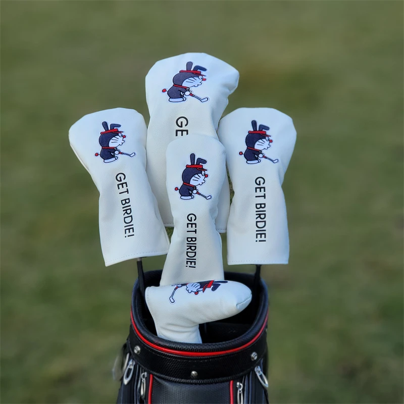 

Мультяшный милый анимационный чехол для гольф-клуба Jingle Cat, чехол для водителя, деревянный головной убор Fariway, 3-деревянный гибридный подарок для мужчин и женщин