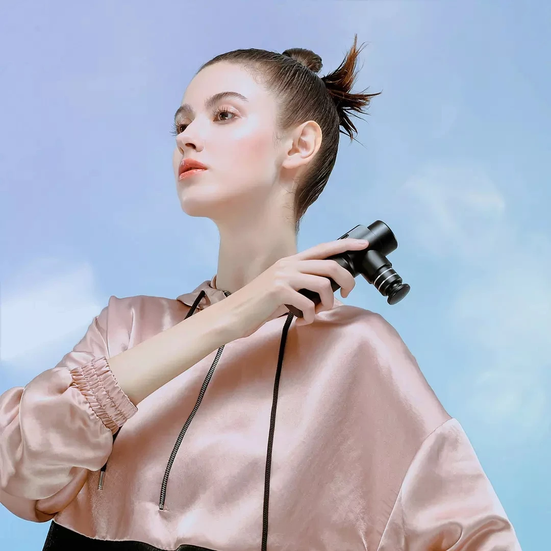Xiaomi High frequency Gun Pocket sports massage gun Type-C Fast Charging booster Massager gun 4 Massage Heads Muscle Relax Body