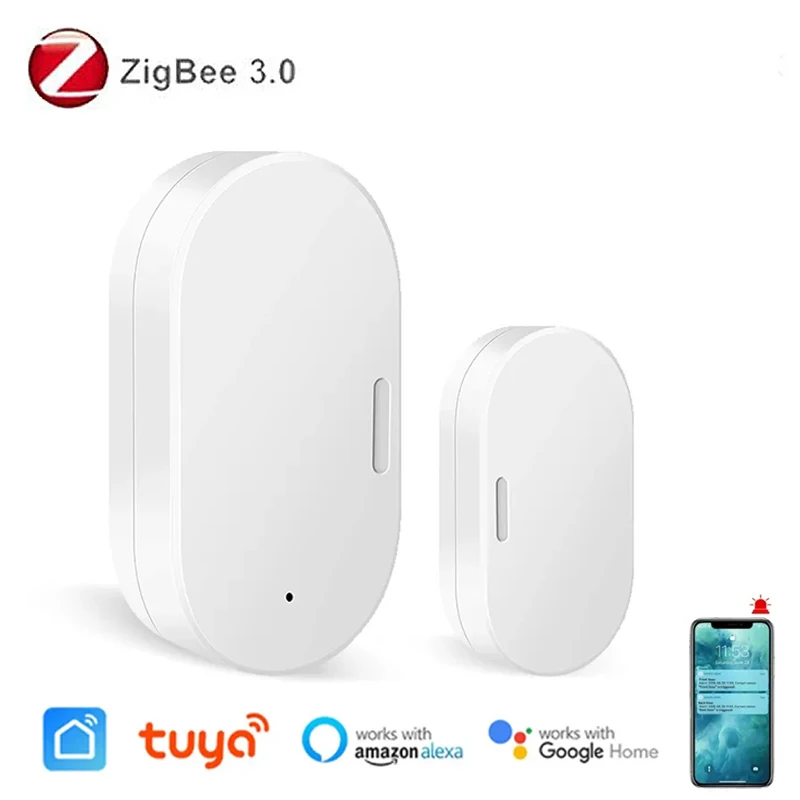 Tuya Zigbee Door And Window Sensor Garage Door Detector Compatible With Alexa Wifi Smart Home Google Assistant Smart Life APP