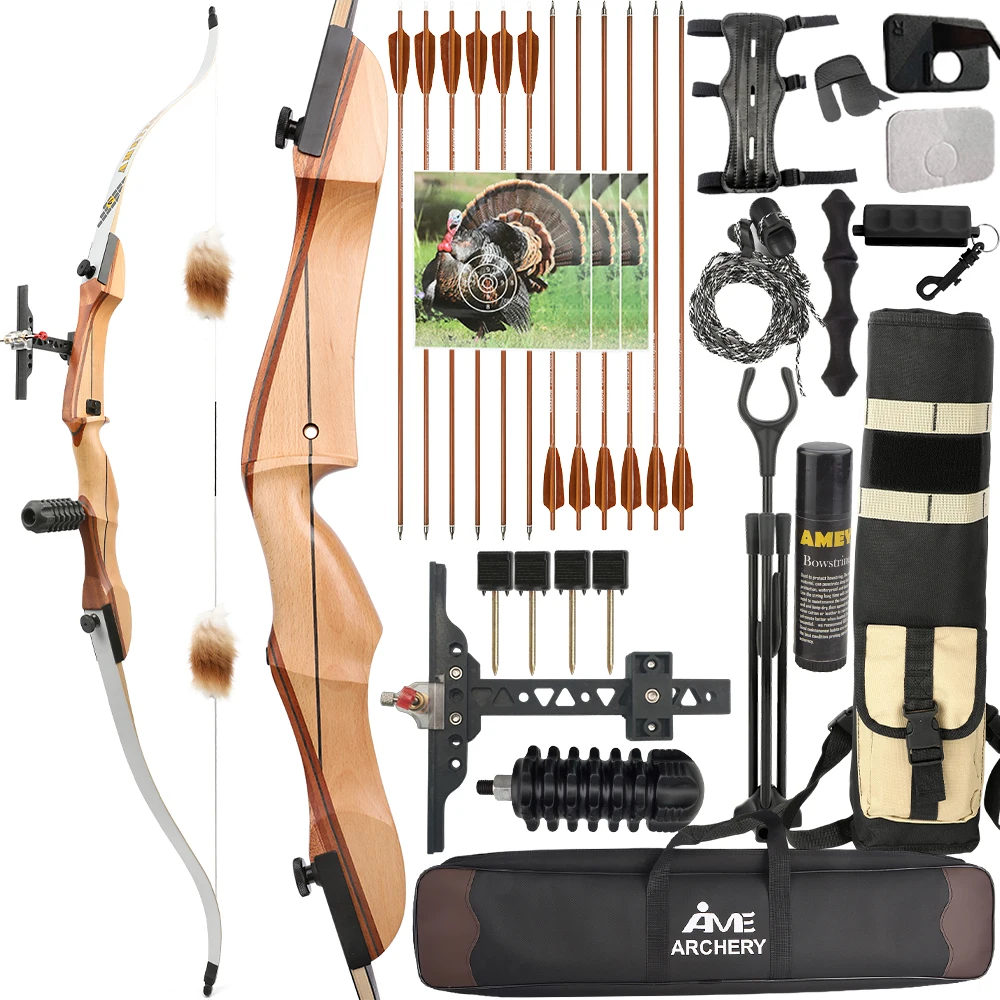 

Archery Recurve Bow Arrow Set 66/68/70'' 14-40lbs Adult American Hunting Arrow Outdoor Shooting Competitive Training Accessories