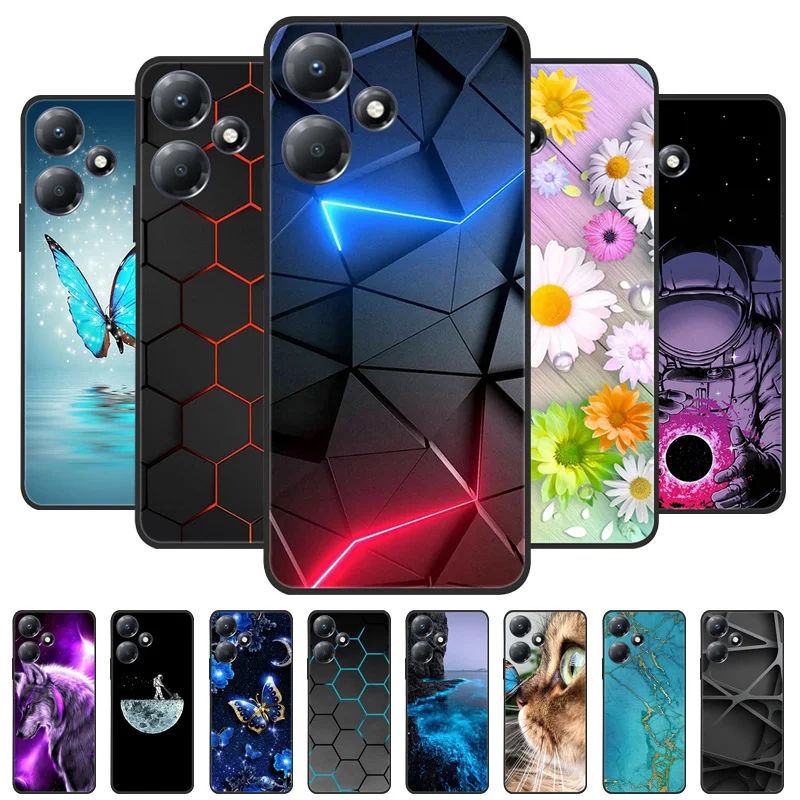 For Infinix Hot 30 Play NFC Case Cool Painted Silicone Soft TPU Funda Cases For Infinix Hot30 Play Cover Coque Infinix X6835B