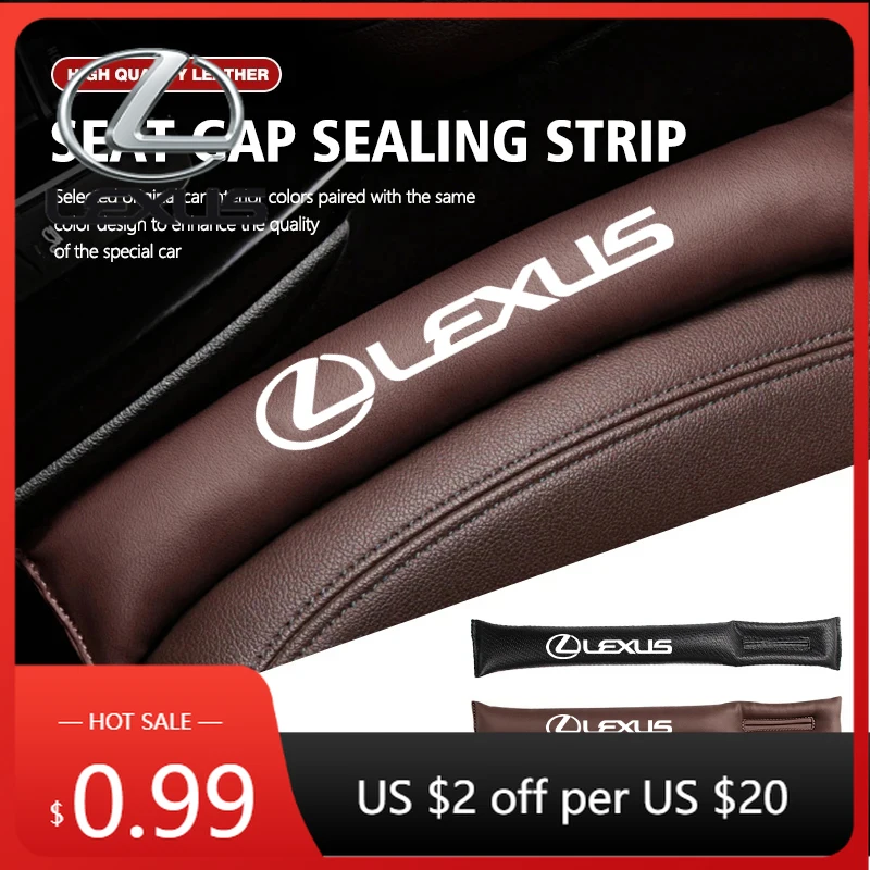 

Interior Stickers Car Seat Gap Filler Strip Soft Pads Leather Car Styling Spacer For Lexus FSPORT LBX NX RX 350h 450h ES UX 300e
