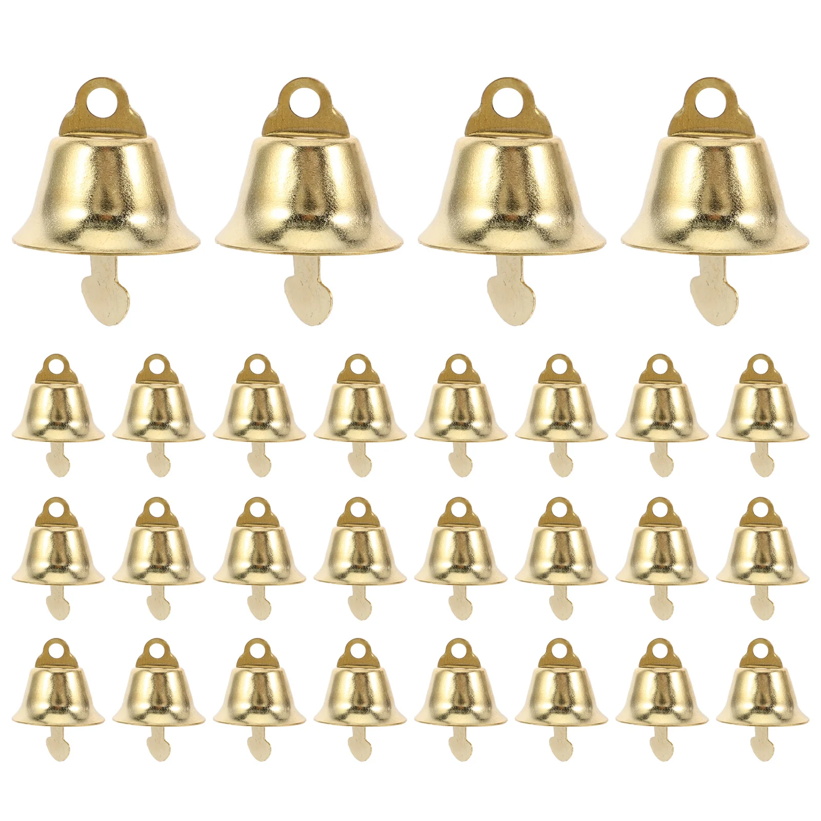 

120pcs 16Mm Christmas Bell Hanging Pendant Diy Mini Ornament Golden Christmas Tree Decoration Cute Bell Pendant For Family Kids