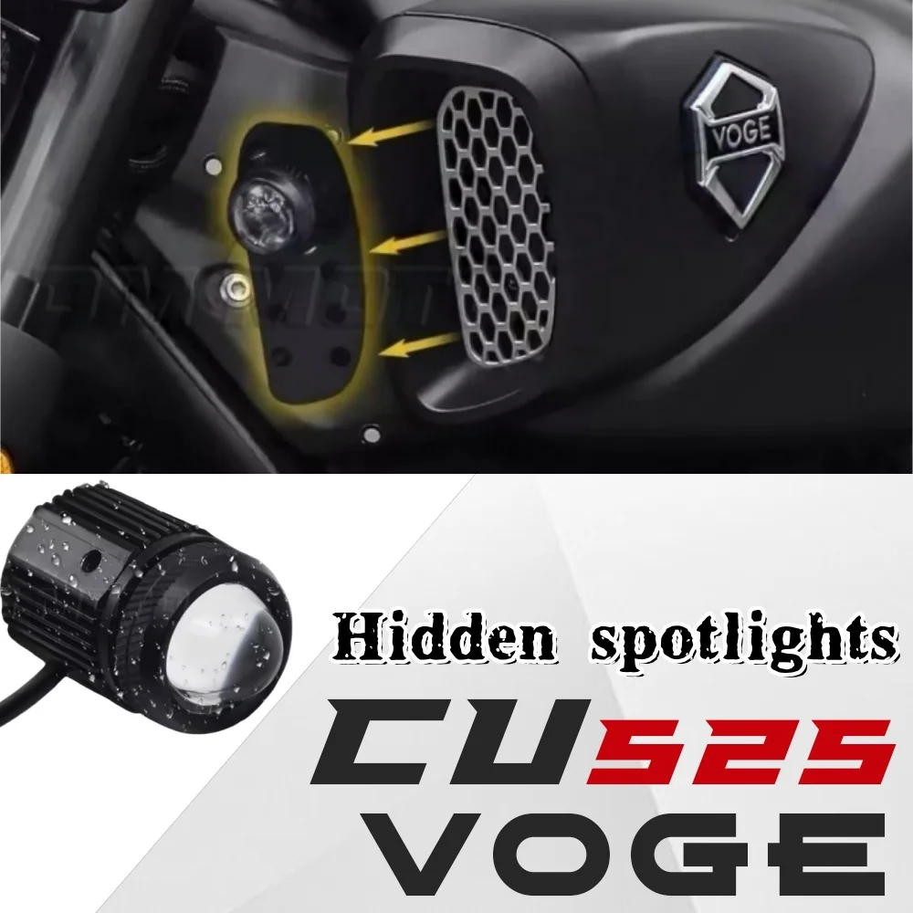 

Motorcycle modified hidden LED spotlights with high brightness auxiliary road strong light lens fog lights FOR VOGE CU525 CU-525
