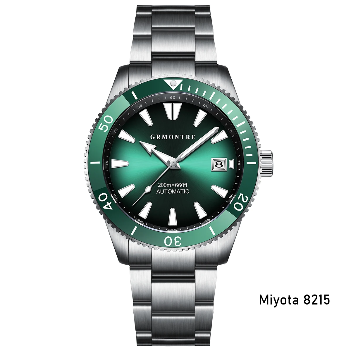 Nieuwe Grmontre Duiken Mannen Horloge Zwarte Wijzerplaat Automatisch Mechanisch Horloge Vintage Date Window 40Mm Reloj Hombre