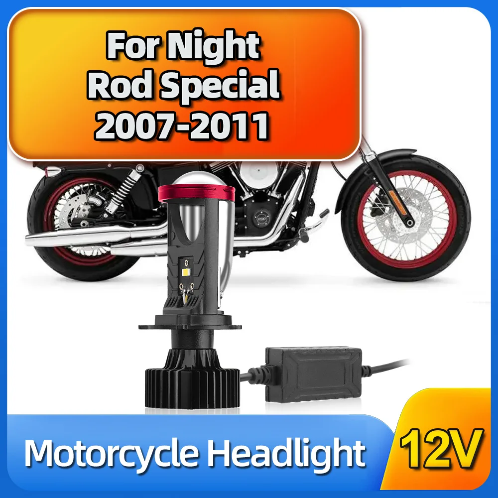 Motorcycle Lens H4 LED Headlight Projector Lamp High Power 30000LM For Har-ley Night Rod 2006-2008 Special 2007-2009 2010 2011