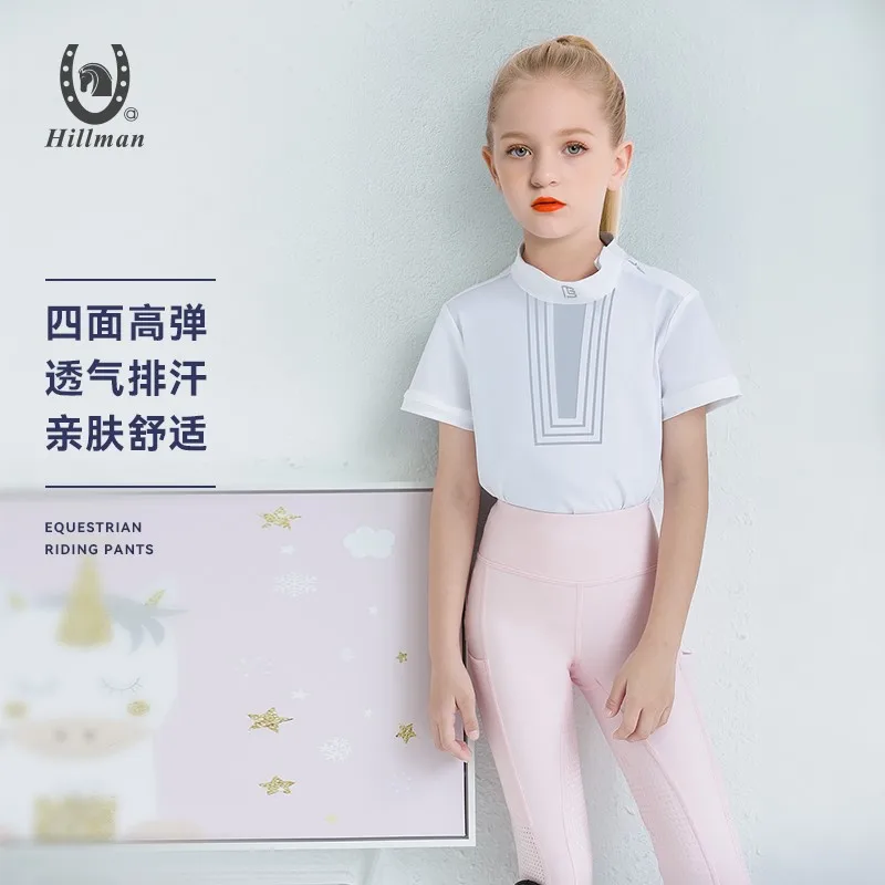 леггинсы для верховой езды New Children's Horse Trousers Summer Thin Silicone Quick Drying Breathable High Waist Horse Breeches