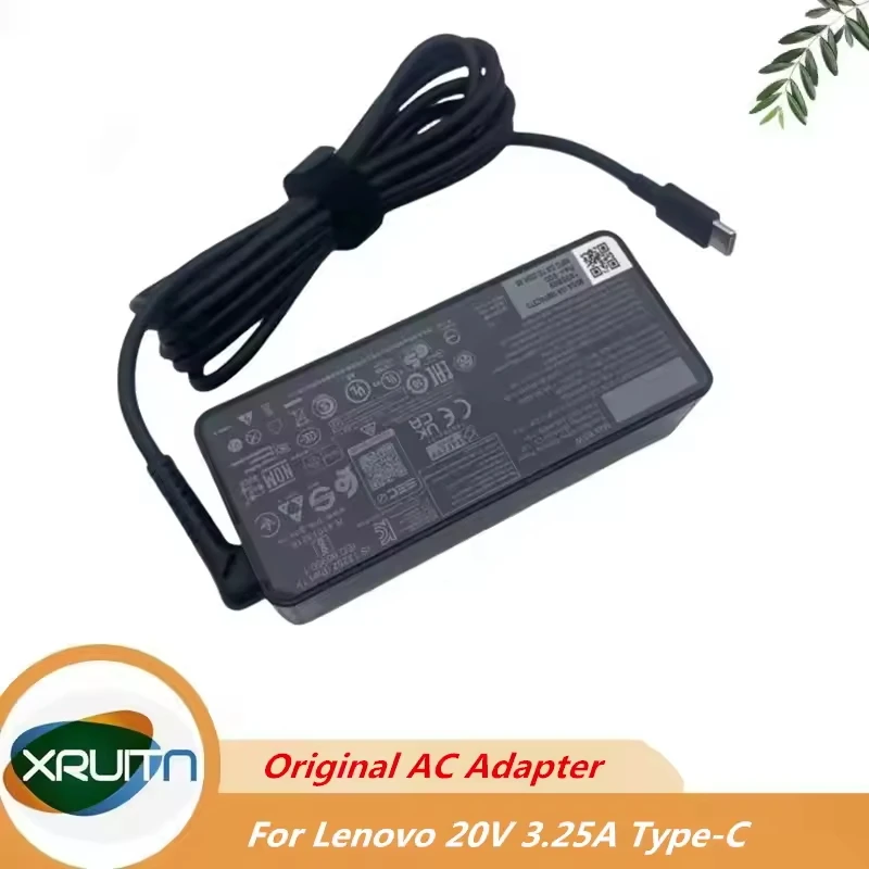 Cargador de ordenador portátil con adaptador de CA Original de 20V 3.25A para Lenovo Thinkpad X240 X270 X260 K3-IML 14s-IWL E440 E450 E550 E560 E431 45N0262