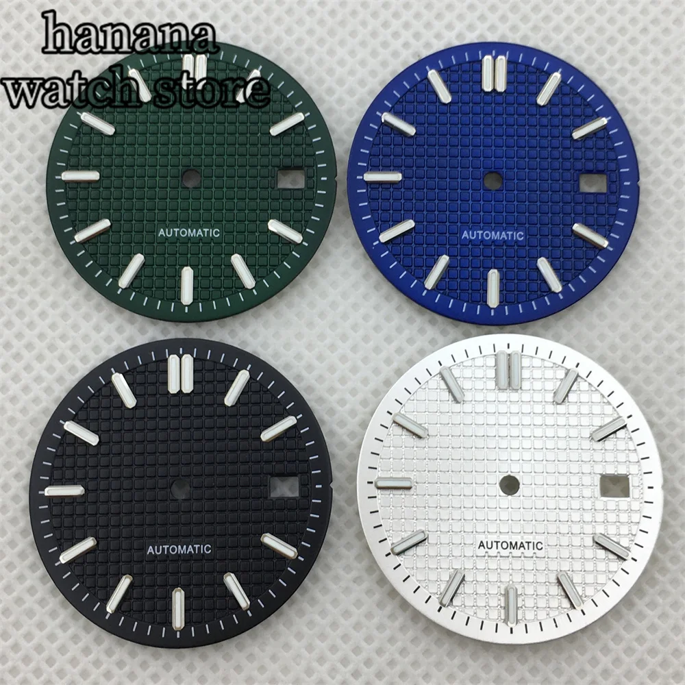 قرص أسود وأبيض مقاس 31 ملم لتناسب NH35 NH36 ETA 28362824   ميوتا 8205/8215/821A لؤلؤة 2813/3804 نافذة تاريخ الحركة علامة مؤشر فضية