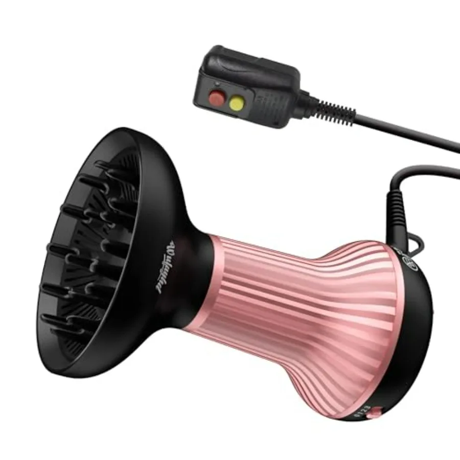 

Diffuser Hair Dryer for Curly Hair: Ceramic Technology, Red, Lightweight Elegance, 2-in-1 Dair Diffuser Reduces Frizz Enhances