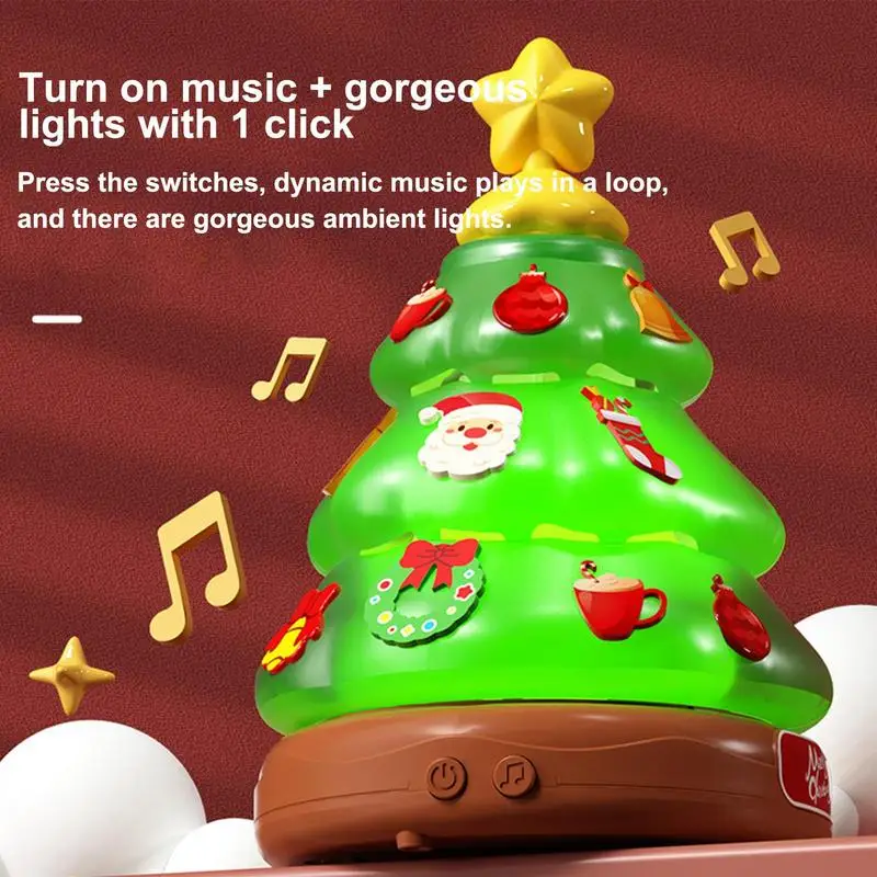 Christmas Music Box Christmas Tree Bubble Blowing For Kids Bubble Machine With Lights Christmas Music Children Decorating For