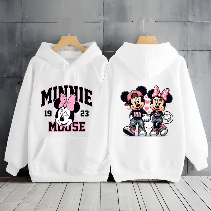 Mickey Minnie Mouse Hoodie Woman Clothing Y2k Clothes Long Sleeve Women\'s Sweatshirts Disney Hoodies Woman Clothing Casual Top