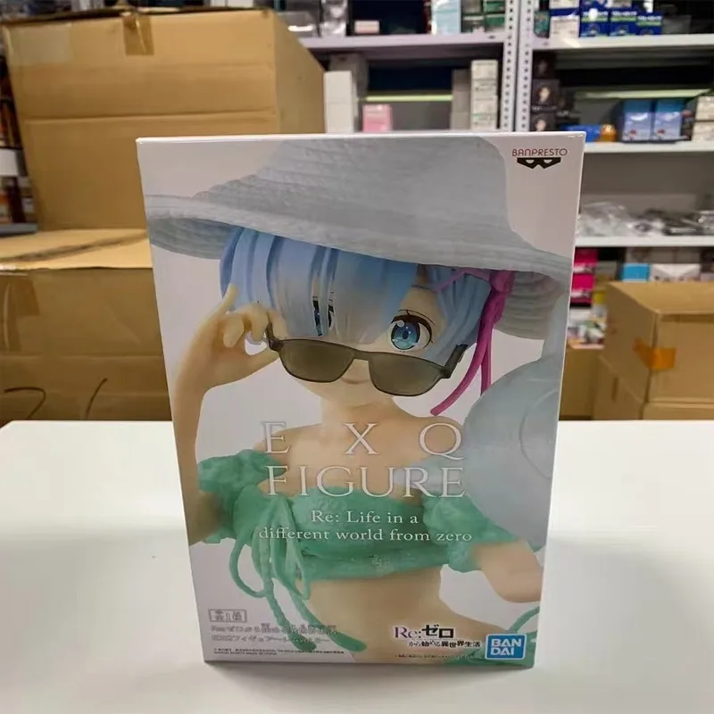Disponibile originale Bandai Banpresto Re Life in un mondo diverso da Zero Rem Anime Action Figures Modello Giocattoli Ornamenti Regali