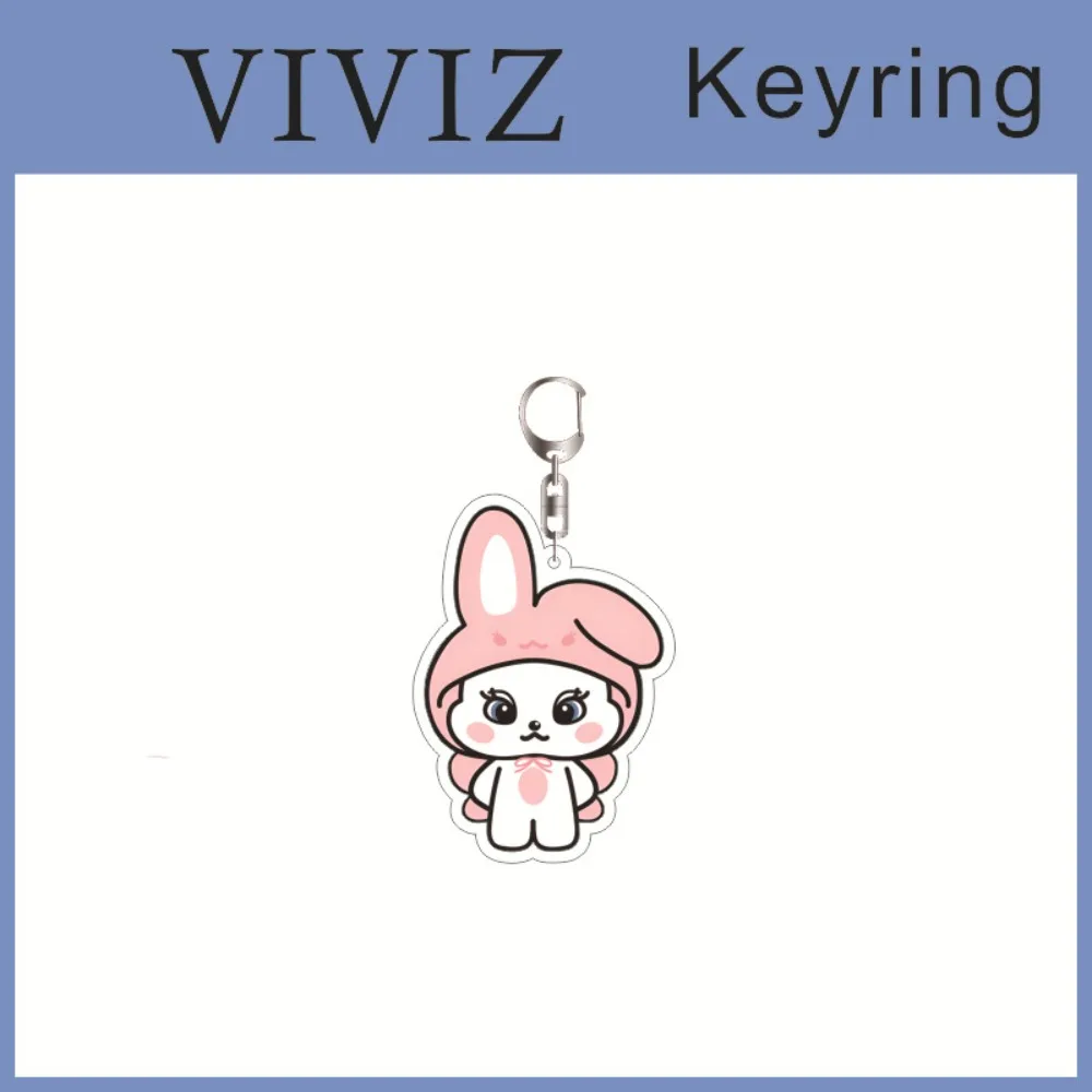 Kpop VIVIZ Keychain Cartoon Cute Acrylic Pendant Double Sides Printing Bag Accessories Keyring Eunha Umji SinB Fans Gift