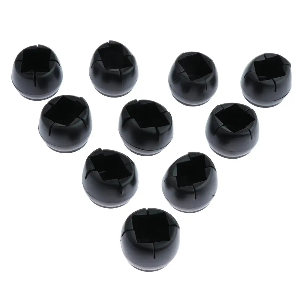 

3x10Pcs Silicone Caps Felt Pads for Sqare & Round Chair Leg 1.5x2.6cm