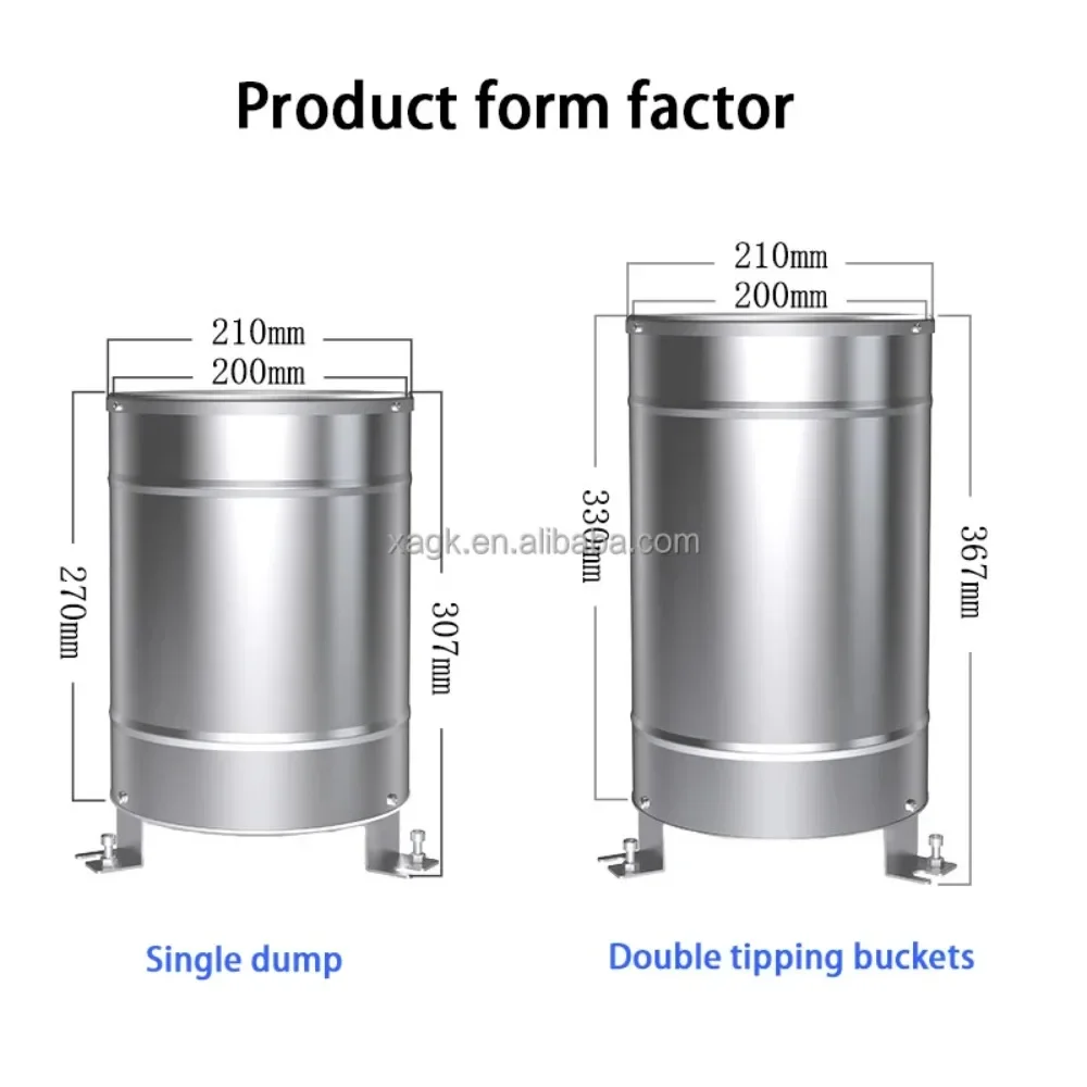 A Type Pulse or RS485 Full Stainless Steel High Accuracy Siphon Tipping Bucket Rain Gauge for Landslide or Flood