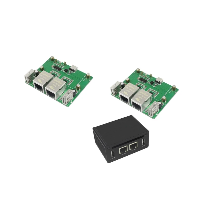 Dual Ethernet Main Board Expansion Board for RaspberryPi 2W Efficient