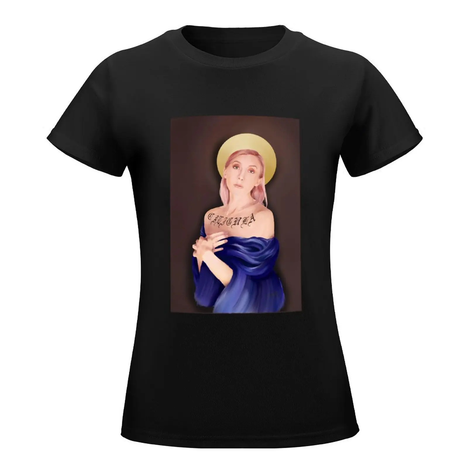 Lingua Ignota Painting T-Shirt anime clothes Aesthetic clothing t-shirts for Women loose fit