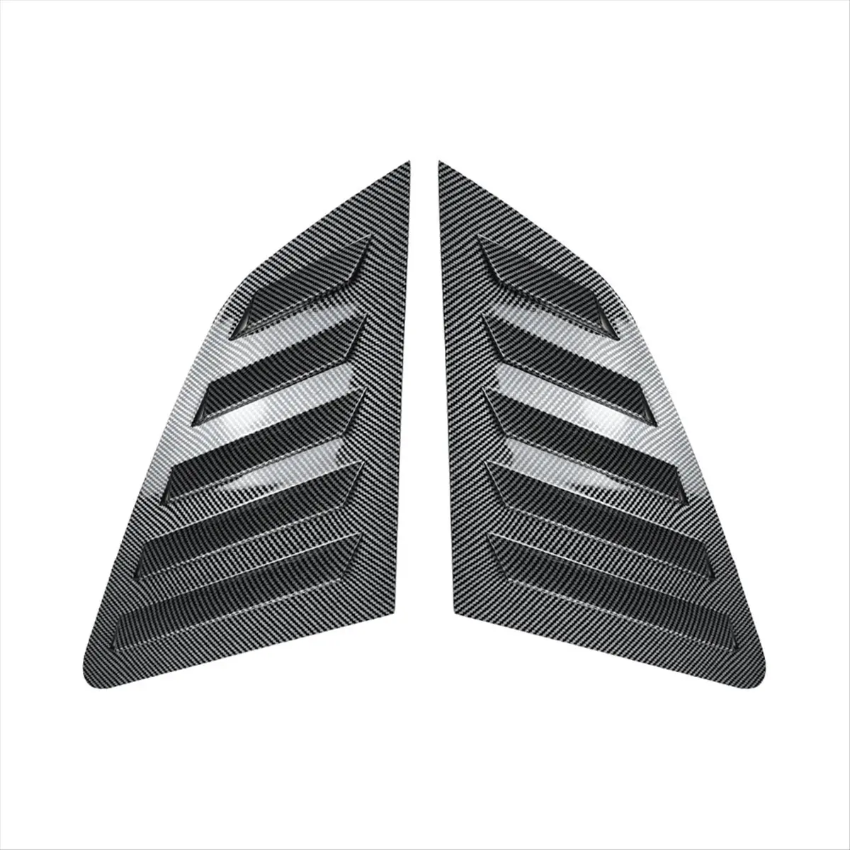 Mega Sale Car Rear Triangular Window Louvers Shutters Blinds Cover Trim for Audi A3 S3 8V Hatchback 2014-2020 Carbon Fiber Colo