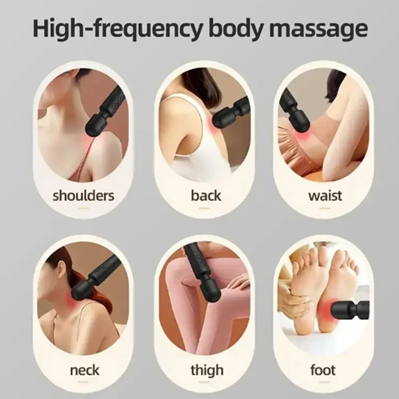 Bâton de massage électrique portable, 8 modes réglables, 20 modes, adapté au dos, au cou, aux jambes, à l'audio, permet de soulager la fatigue et de détendre le corps