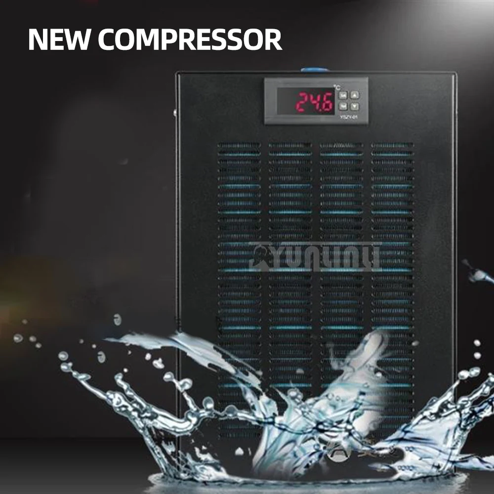Automatic Temperature Controlled Chiller,300L Aquarium Water Cooling Machine, Fresh Seawater Fish Tank Refrigeration Compressor
