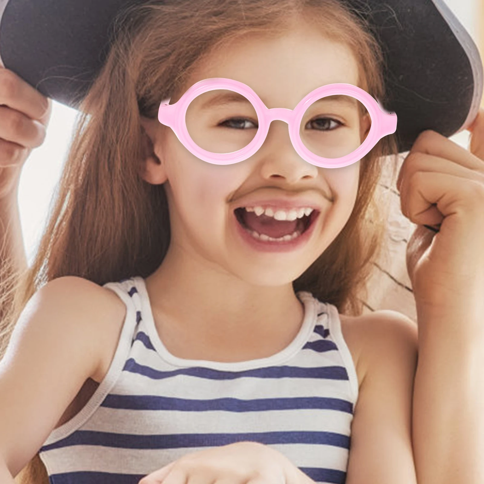 

Circle Plastic Glasses Frame Spectacles Without Lens Party No Eyewear for