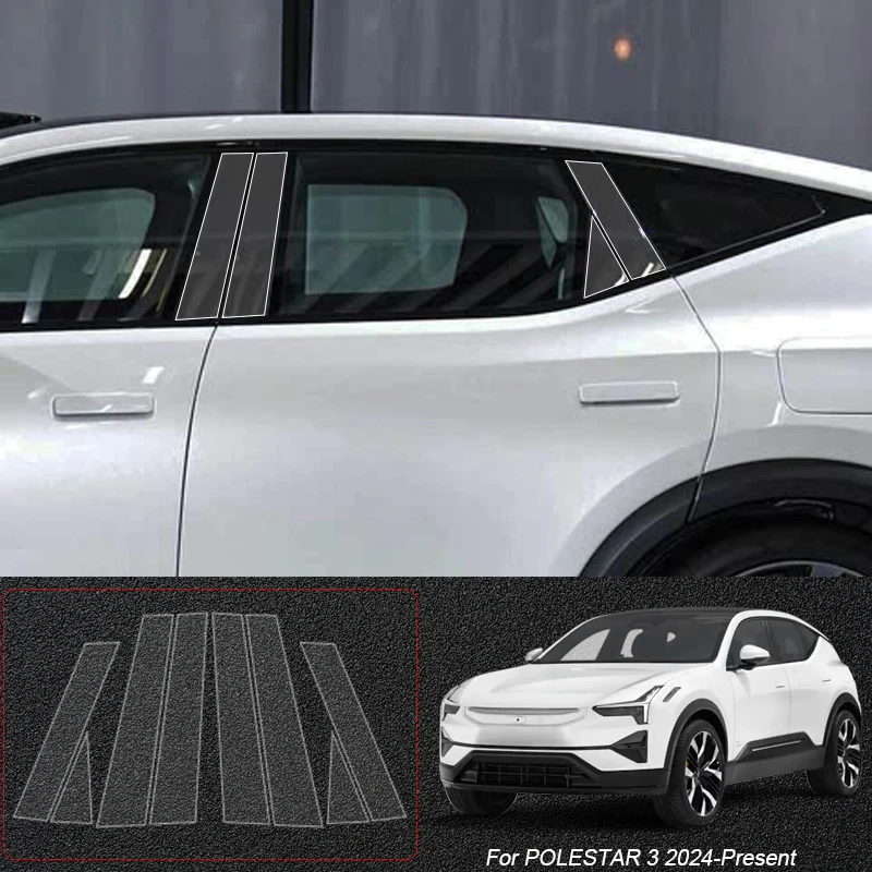 B Pillar TPU Car Protective Film For POLESTAR 2 3 4 2021-2026 Auto Window Body Paint Anti-Scratch Sticker Exterior Accessories