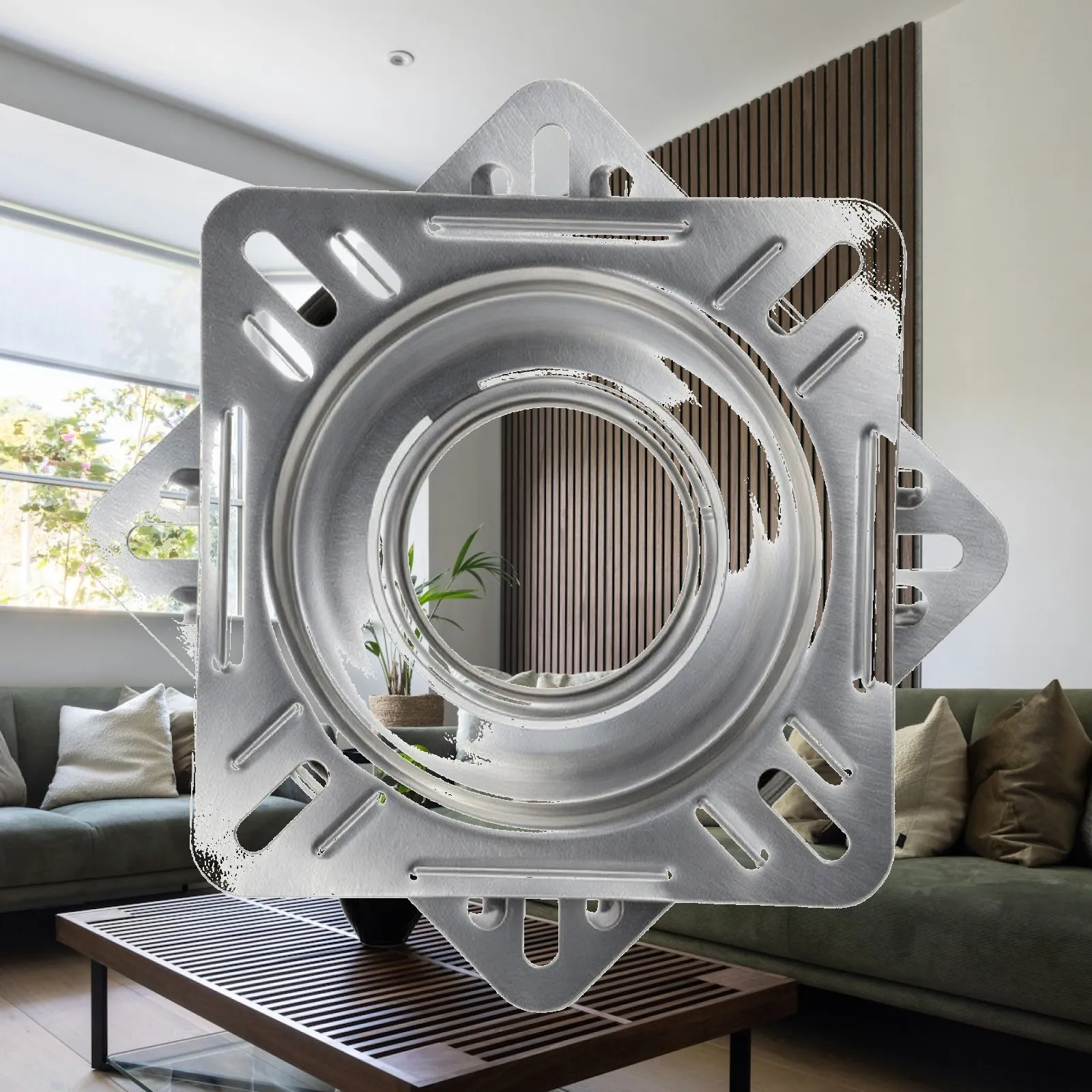 Durable Metal Rotating Mounting Base 178mm Round Swivel Plate for Compact Cabin Space Saving Design