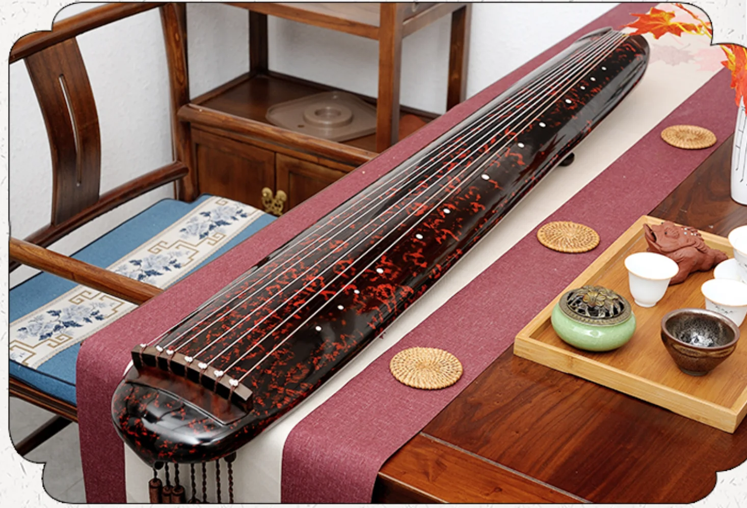 

Guqin Chaotic form old fir wood Pure handmade Chinese stringed instruments