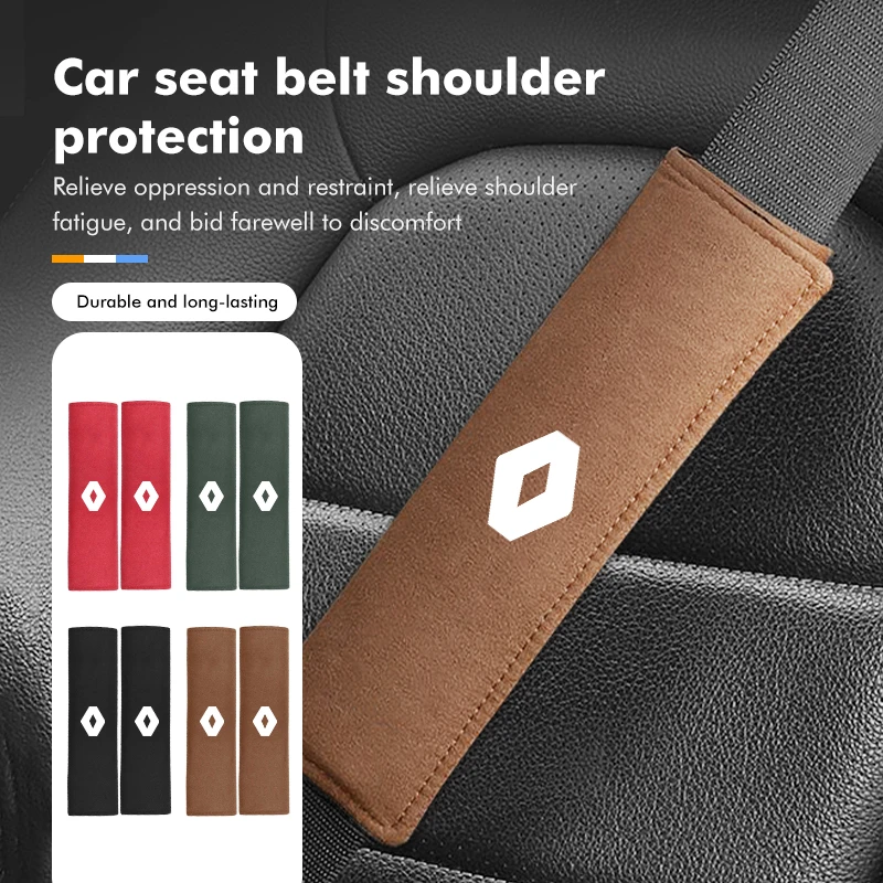 Car Seat Belt Cover Adjustable Plush Shoulder Pad Accessorie For Renaul Koleos Kadjar Scenic Megane Sandero Grand Sill