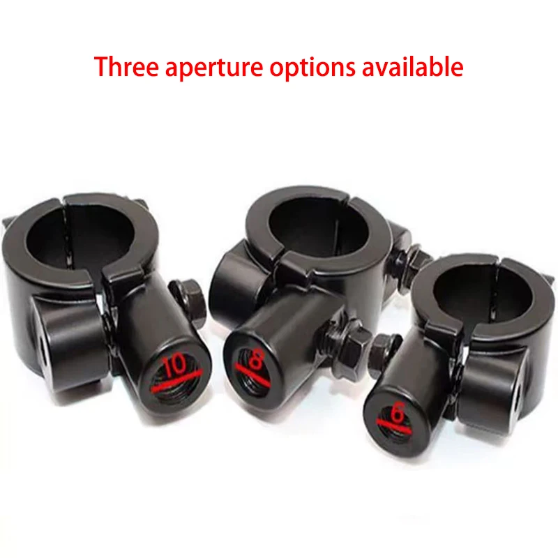 2PCS  22mm Handlebar 10mm 8mm 6mm Thread Motorcycle Mirror Mount Clamp Rear View Mirror Holder Adapter Black