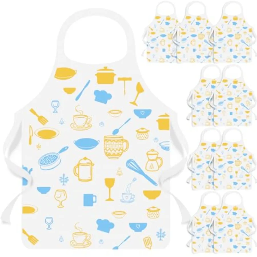 

10 шт. одноразовых фартуков из мягкого плотного нетканого материала, водонепроницаемые и маслостойкие, для барбекю, приготовления пищи на гриле, для рукоделия