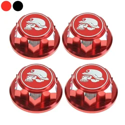 4pcs 17mm Hex Wheel Nuts Dustproof Anti-Skid Cover 1.25 Thread for Traxxas X-Maxx Summit E-Revo Sledge Buggy Truck