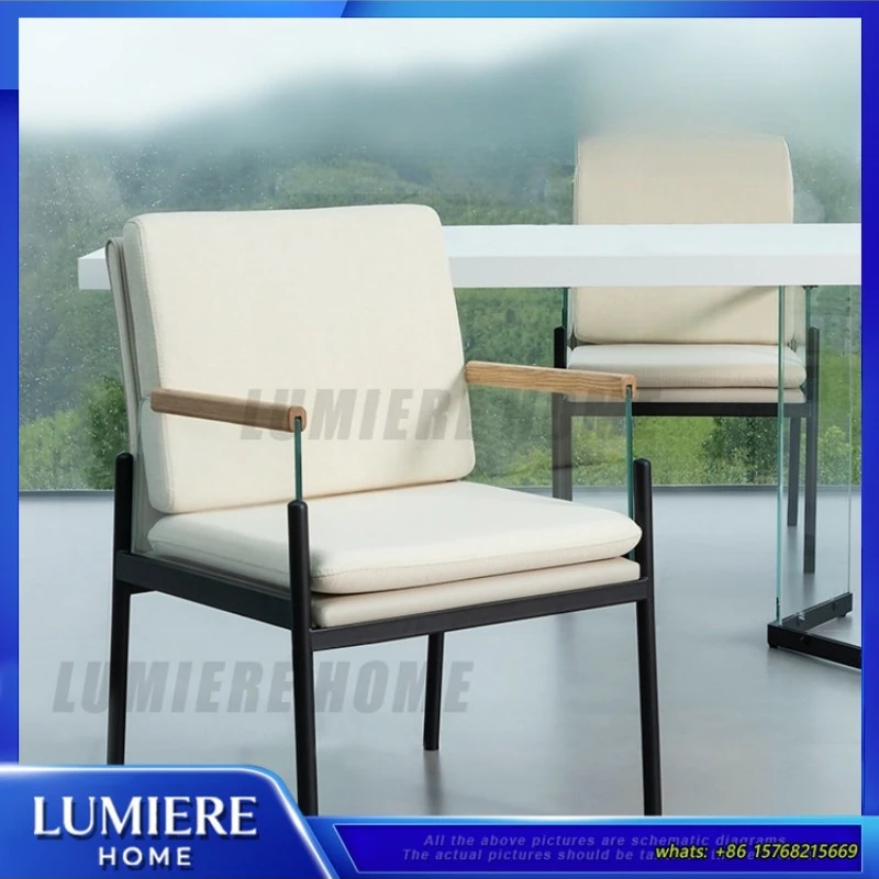 

Luxury Dining Chair Modern Backrest Desk Chair for Tea Table Study Home Use Armchair Lounge Designer Style Hotel Furniture