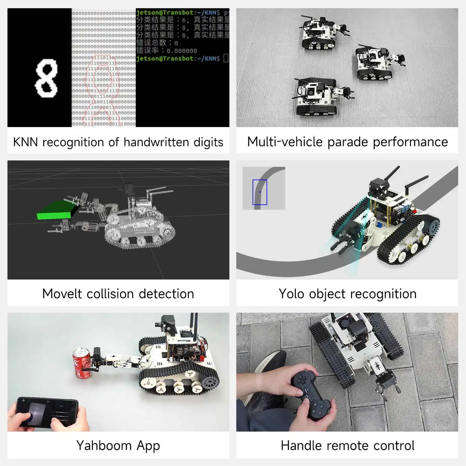 Yahboom Transbot SE ROS Robot AI Vision Tank Car with 2DOF Camera PTZ Can MoveIt Simulation for Jetson NANO B01 and Raspberry Pi