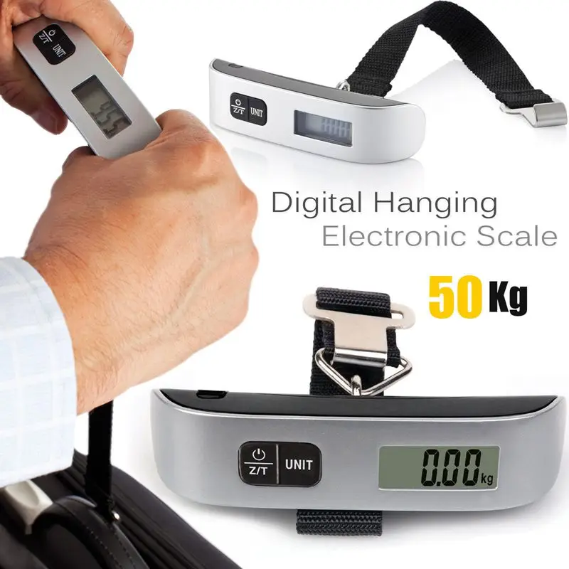 New 50Kg Digital Weighing Luggage Scales Handheld Electronic Travel Suitcase Bags