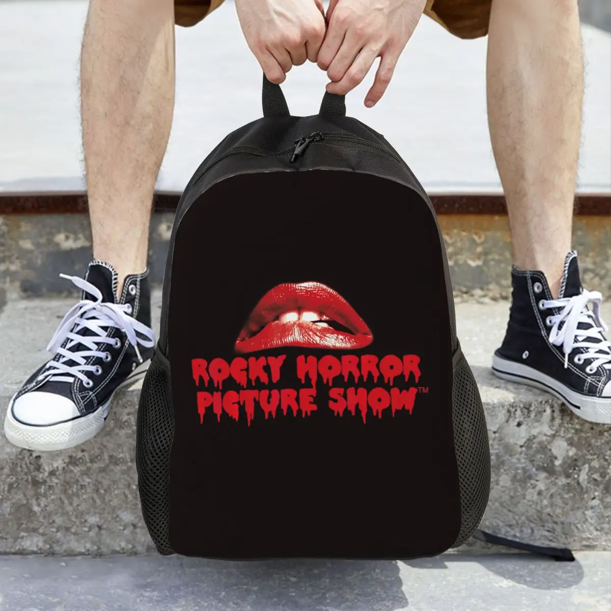 The Rocky Horror Picture Show Lips Logo Backpack Daypack Large Capacity Kids BookBag School Bag Shoulder Bags for Men Women