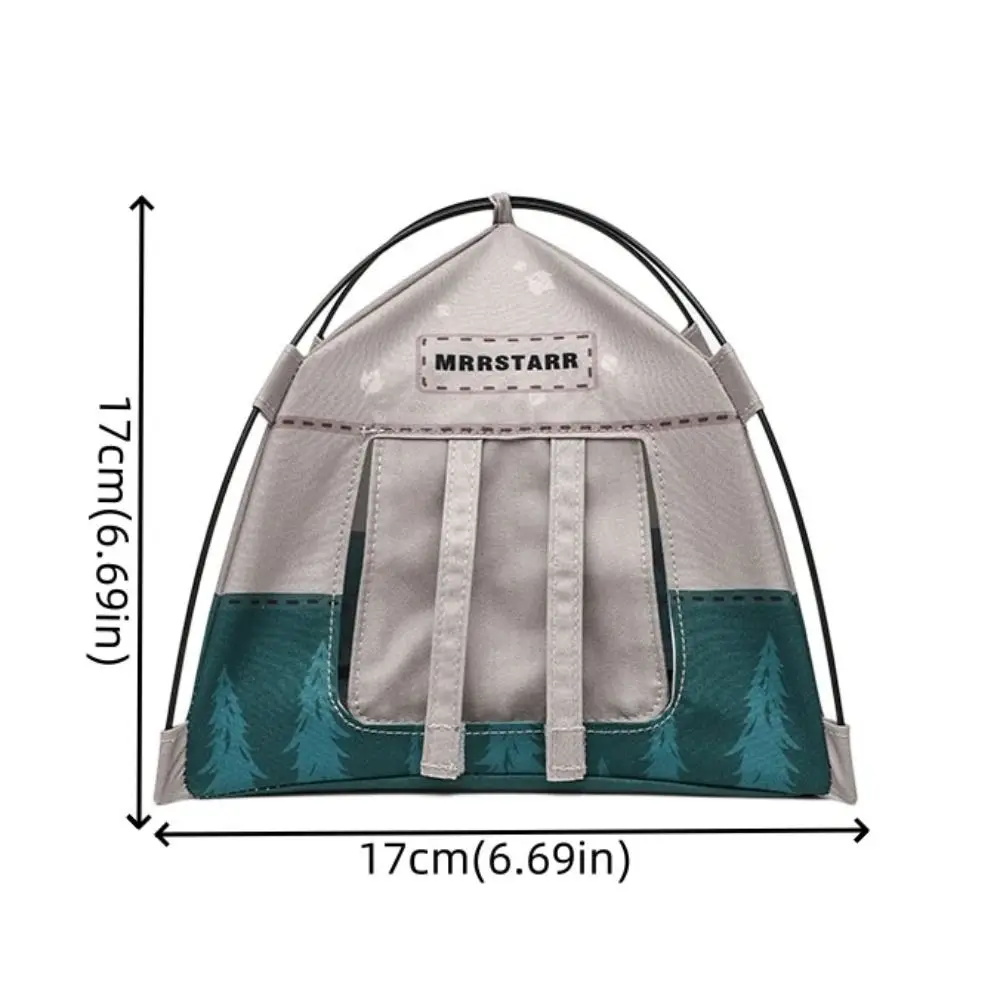 Small Pet Tent Animal Shelter Pocket Bed Camping Tent Removable Decorative Scene Accessories Miniature Outdoor Small Tent