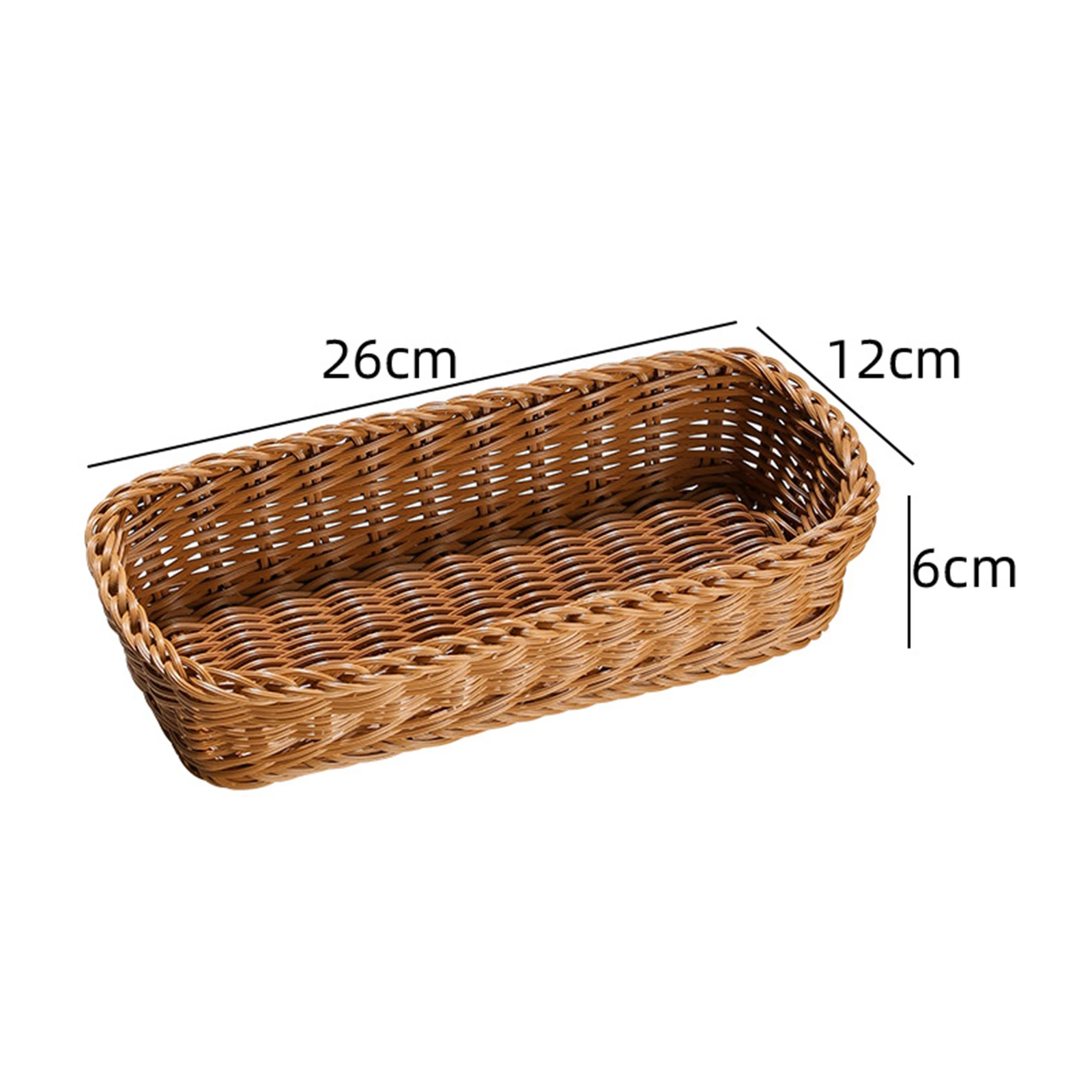 Imitation Rattan Hotel Restaurant Knife And Fork Basket Chopstick Storage Box Seasoning Jar Storage Basket Woven Basket