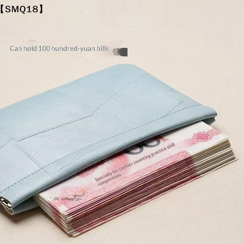 Portable PU Leather Wallet Automatic Closed Ultra-thin Coin Purse Large Capacity Phone Bag Driver's License Women Lady Girl【SMQ】