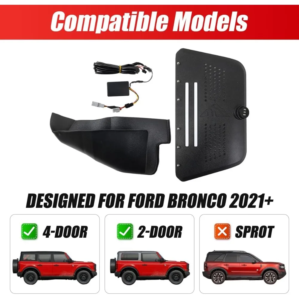 Trunk tailgate Modification accessories For Ford bronco2021 2022 2023 External password lockLED emitting light car accessories