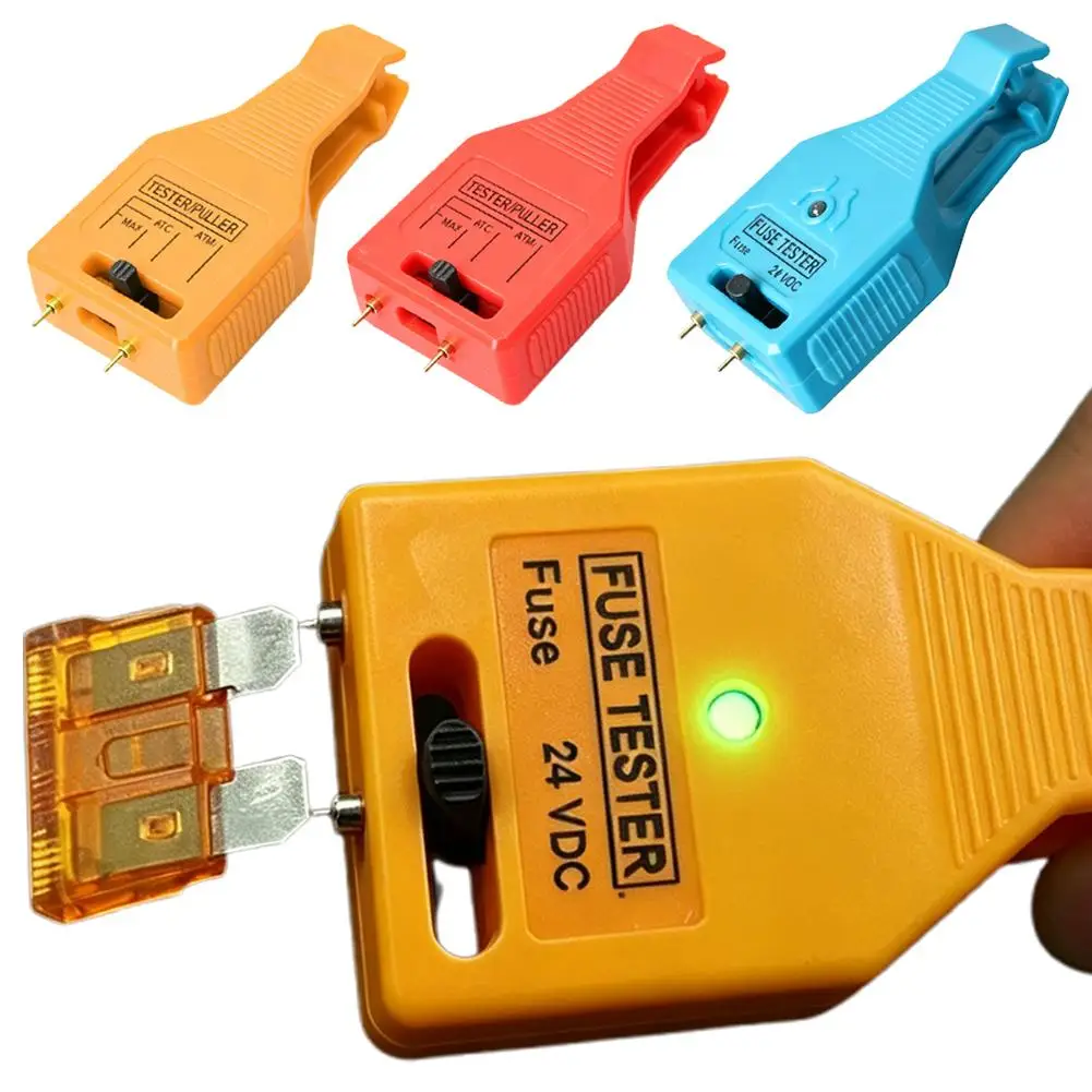2 in 1 Car Fuse Tester Puller Tool Adjustable Metal Probe Automotive Blade Fuse Checker Remover For Mini Medium ATC ATM Fuse