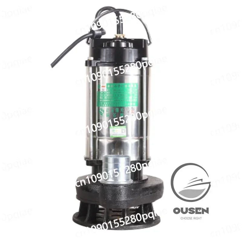 220V Stainless Steel Submersible Pump Agricultural Pumping Garden Tools Underwater Sewage Self-priming Pump Drainage Lrrigation