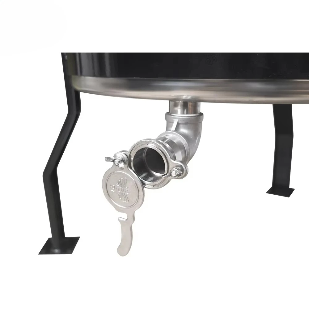 Legs Honey Centrifuge Machine for Honey Processing12-Frame Stainless Steel Honey Bee Extractor Black Sprayed