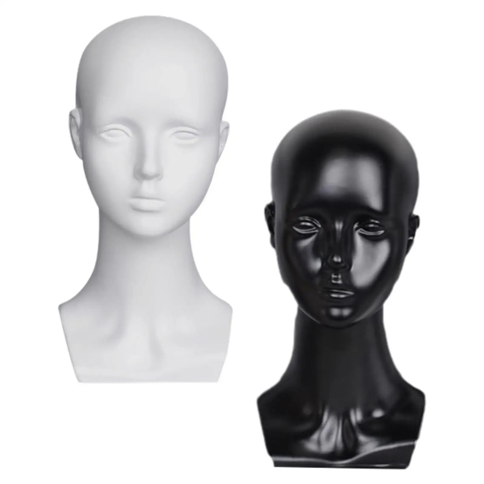 

Mannequin Head with Shoulders Beauty Accessories Realistic Styling Companion for Boutiques Barber Shop Salon Hairpieces Earrings