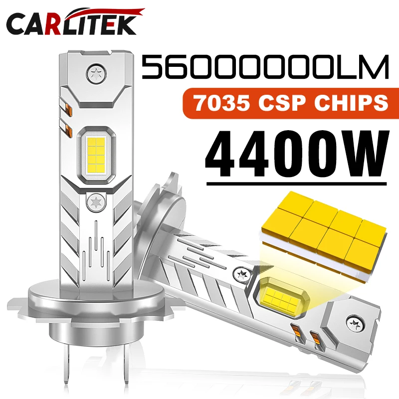 H7 Led CANBUS Headlight Bulbs 4400W Super Bright Wireless No Fan Lights for Car Ampoule LED Fanless H7 Automobile Fog Lamps 12V