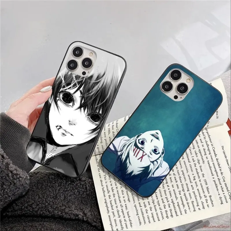 Tokyo Ghoul Juuzou Mobile Phone Case for iPhone 14 13 12 11 XS X 8 7 6 Plus Mini Pro Max SE 2022 Black Soft Phone Cover Funda